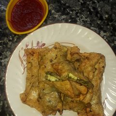 A picture of Paneer papad rolls.