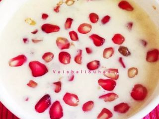 Rabdi with Pomegranate seeds