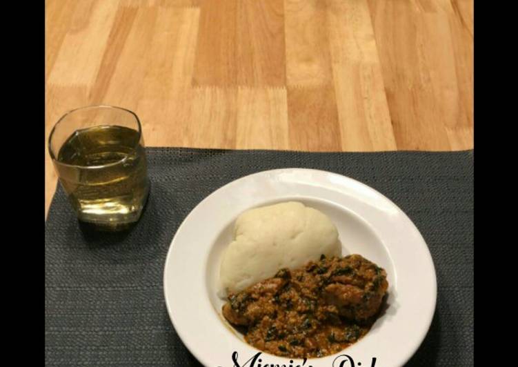 Pounded Yam with Egusi Soup