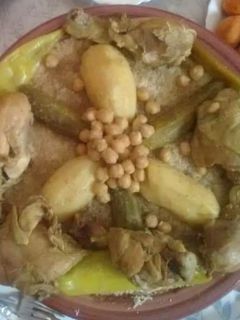 صورة لوصفة كسكسي بصوص بيضاء