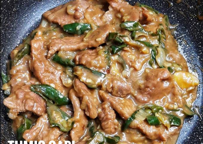 Resep Tumis Sapi Cabai Hijau oleh Pawon Tabby Yummy - Cookpad