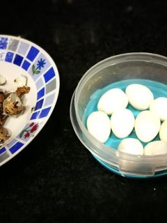 Una foto de Huevos de codorniz cocidos