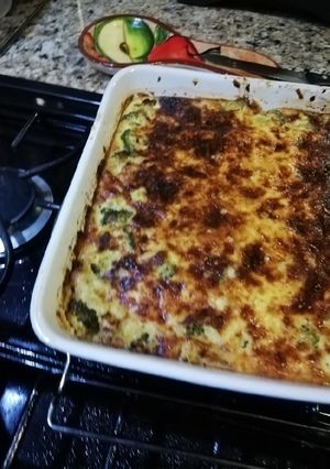Una foto de Quiche de brócoli con tocino