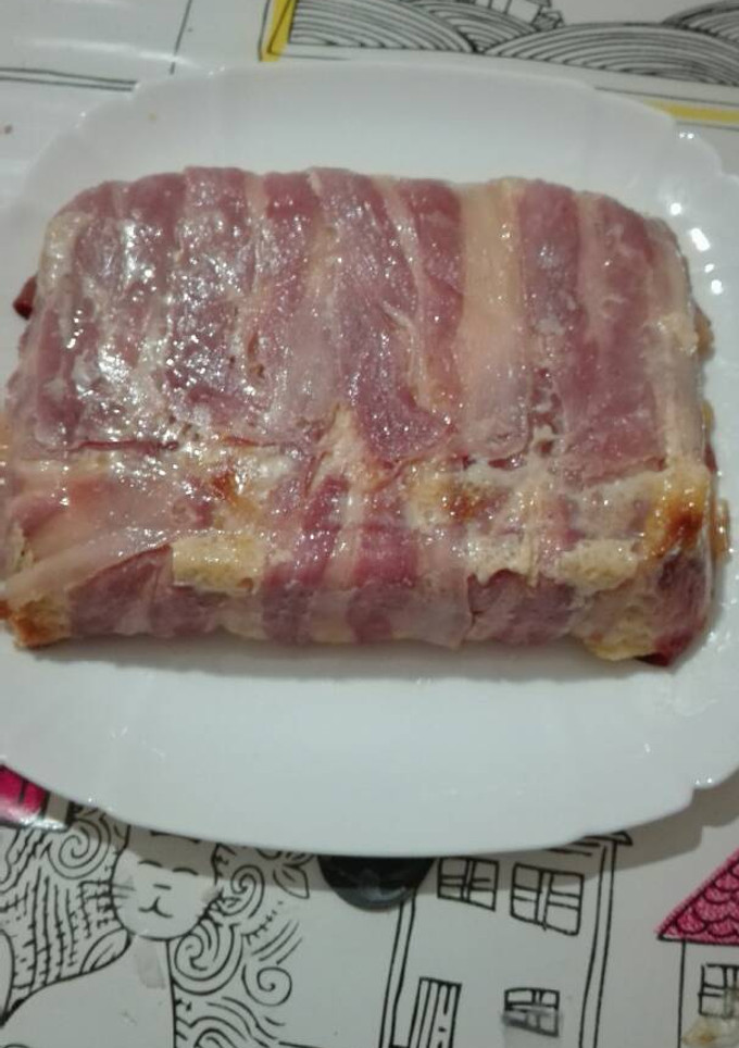 Una foto de Pastel de jamón adobado beicon y queso