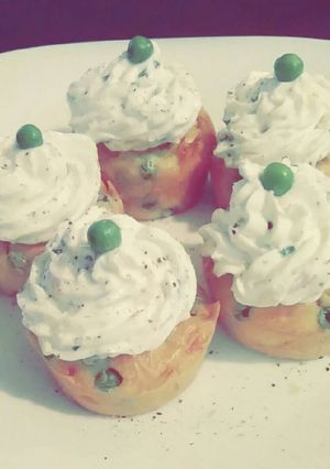 Une photo de Muffins jambon petits pois