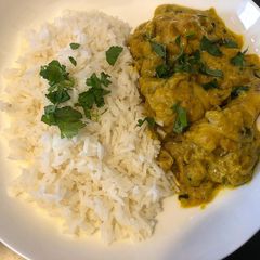 A picture of Murgi’r aam kasundi - Chicken in mango mustard.