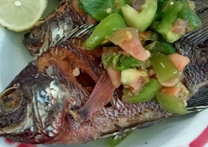 Easiest Way to Make Delicious Ikan nila sambel tomat hejo