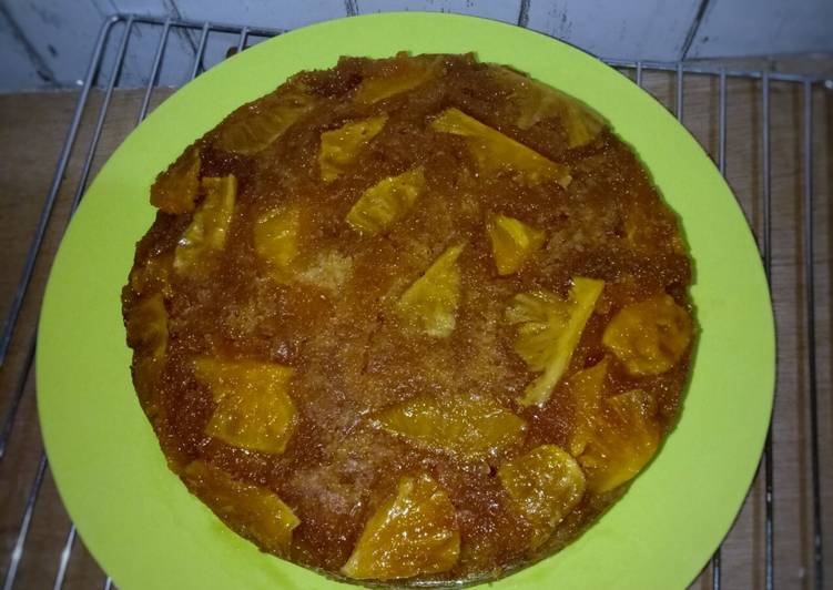 Resep UpSide Down Pineapple Cake ala Dina yang Lezat