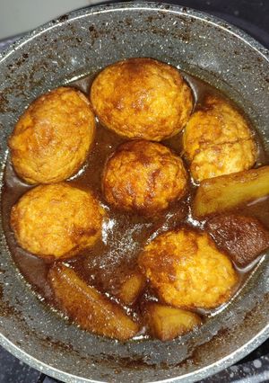 Foto resep Telur dan Kentang Bumbu Lapis