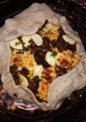 Una foto de Tarta de zapallitos y brócoli.