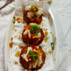 A picture of Idli chat pata chat.