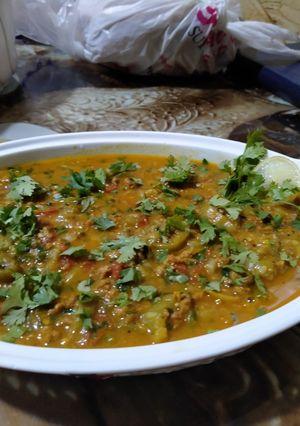 A picture of Turai qeema Hara masala ♥️.