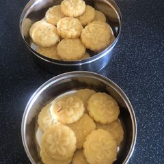 A picture of Fresh homemade pendas (Indian sweet).