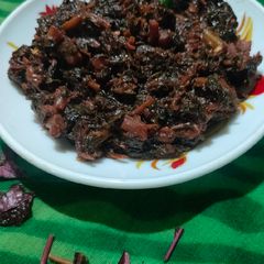 A picture of Bhuna saag.