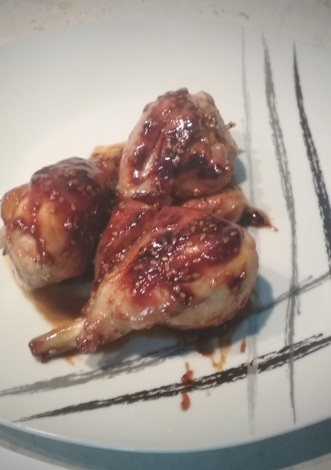 Una foto de Muslitos de pollo con soja y Miel