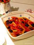 Peperoni, pomodori,e olive dolci con peperoncino🌶️