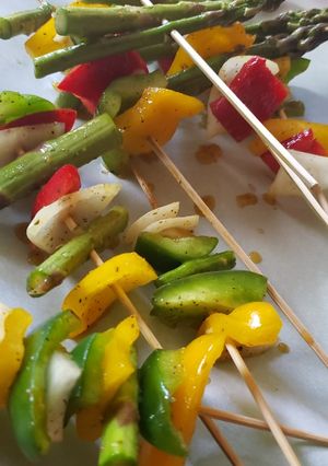 A picture of Grilled veggies.