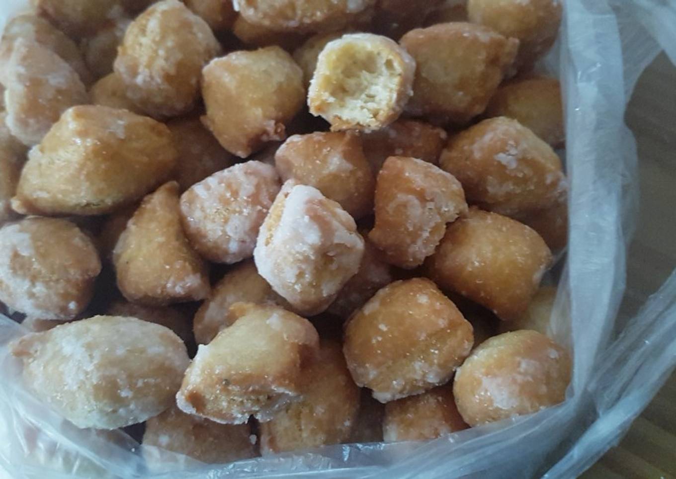 Visheti /sweet coated fried tiny/ African donuts