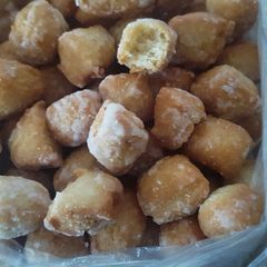 A picture of Visheti /sweet coated fried tiny/ African donuts.