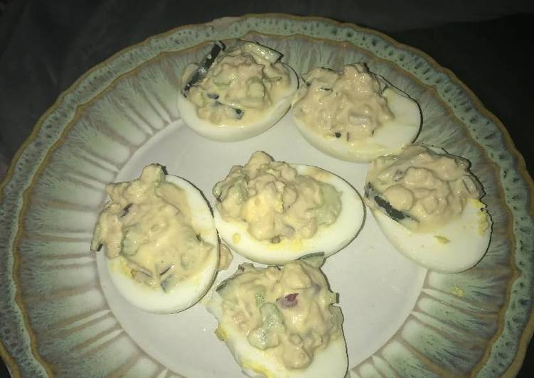 Recipe of Speedy Tuna stuffed eggs