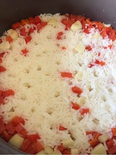 Una foto de Arroz con ajo y pimentón