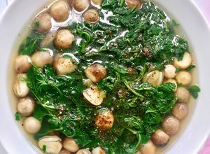 Hình của món Canh Cải Xoong Nấu Nấm(Chay).