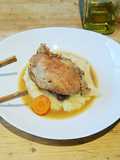 Pollo braseado con puré