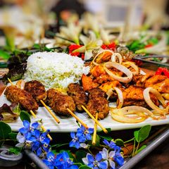 A picture of Mixed bar b q platter.