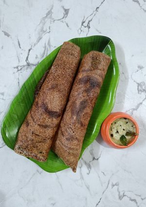 A picture of Super Healthy Sprouted Ragi Dosa.