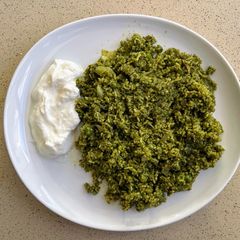 A picture of Paalak rice.