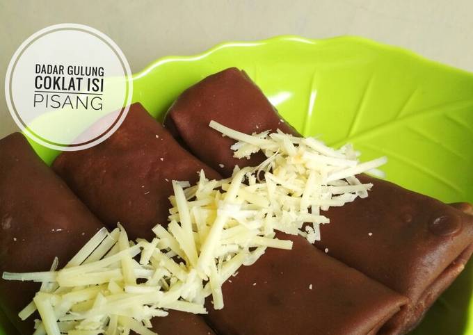 Dadar Gulung Coklat Isi Pisang