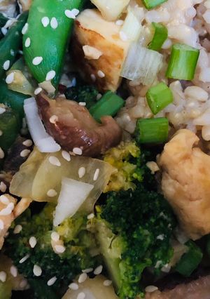 A picture of Ginger Miso Stir-fry - vegan.