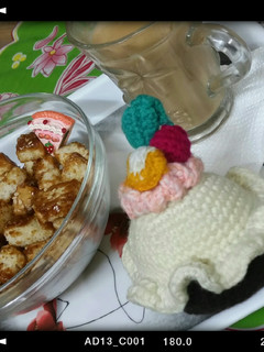 A picture of Crunchy caramel bread popcorn with dudh patti.