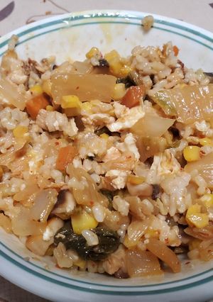 A picture of Kimchi Fried Rice.