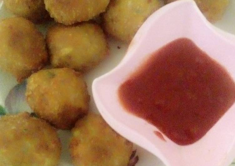 How to Prepare Quick Cheesy chicken potato balls
