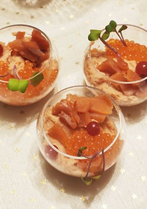 Une photo de ⭐⭐⭐ Verrines déclinaison saumon