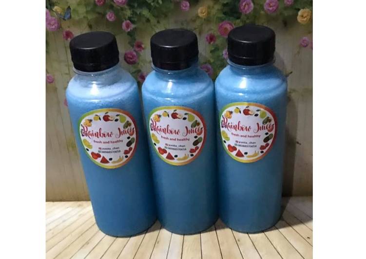 Langkah Mudah untuk Membuat Diet Juice Pear Soursop Jicama Lemon Blue Spirulina yang Bisa Manjain Lidah