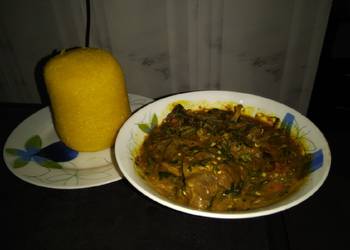 Easiest Way to Cook Delicious Eba and Otong soup ogbono okro