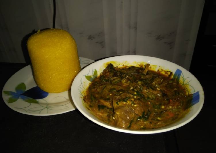 Simple Way to  Eba and Otong soup (ogbono &amp;okro?