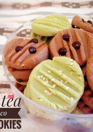 Foto resep Greentea and Choco Chips Cookies