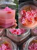 Pudding Agar Strawberry In Jar (Agar² Stroberi dalam Stoples)