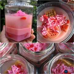 Pudding Agar Strawberry In Jar (Agar² Stroberi dalam Stoples)-レシピのメイン写真