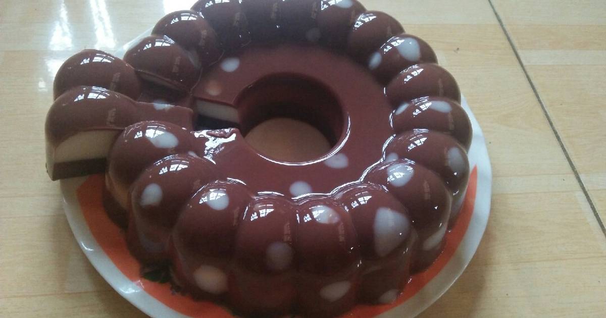 Resep Puding Coklat Polkadot 2 Lapis Oleh Sheilamurti Cookpad