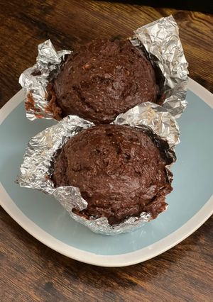 A picture of Healthy sugarless Dry fruit chocolate cake.