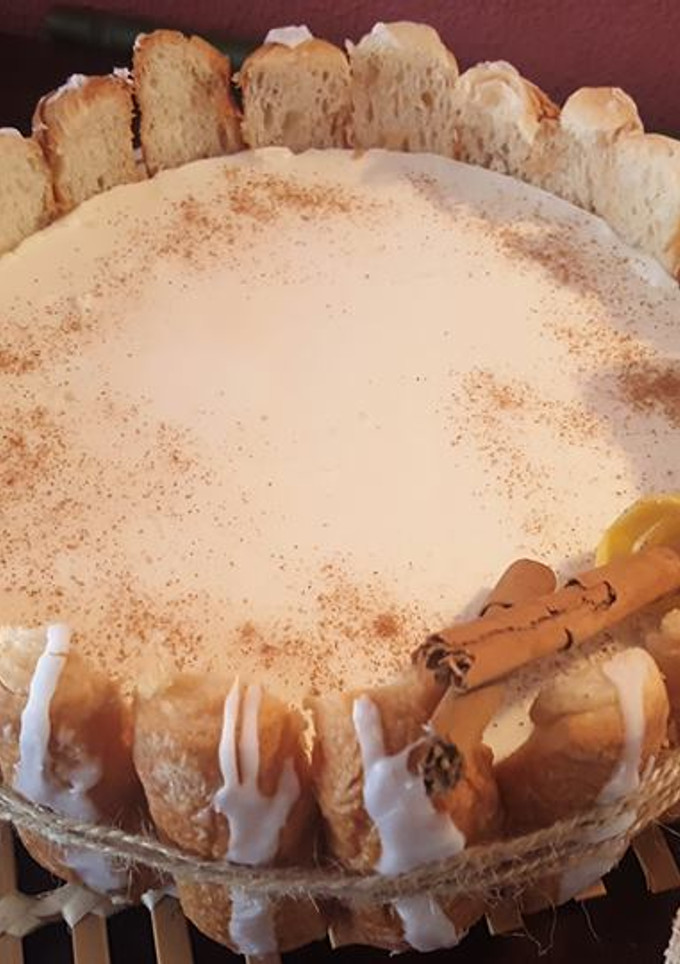 Una foto de Charlota de mousse de horchata