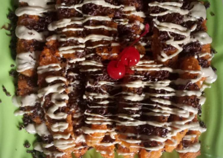 Pisang pasir tiramisu coklat