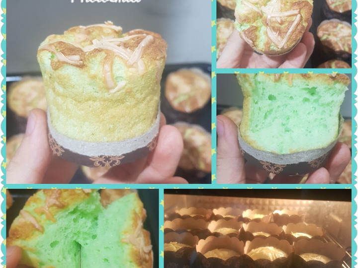 Resep Chiffon pandan putih telur topping keju ala tintin rayner, Bisa Manjain Lidah