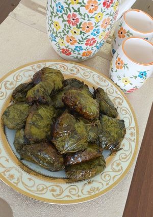 عکسی از دستور دلمه برگ مو