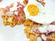 Une photo de gaufre au potiron