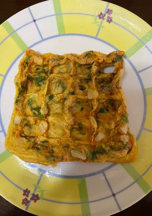 A picture of Omelette waffle.